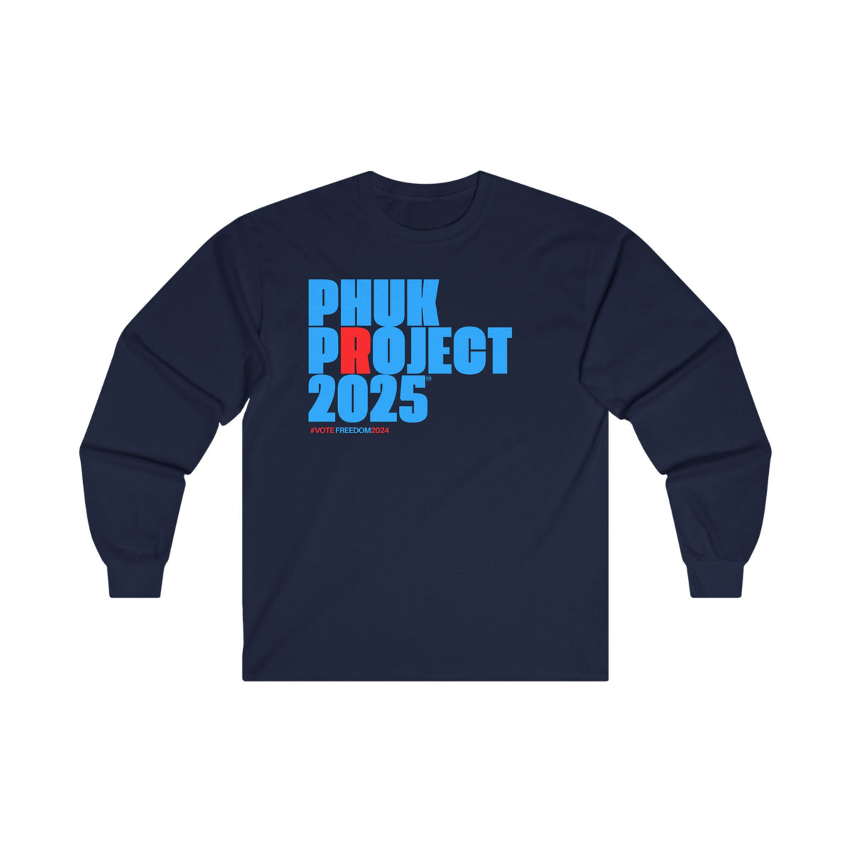 The Official PHUK Project 2025 Comma La Kamala Harris  Ultra Cotton Long Sleeve Tee